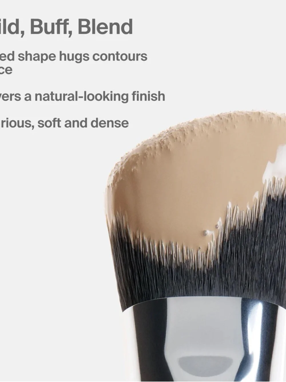 Haus Labs By Lady Gaga Silver & Black Angled Foundation Brush